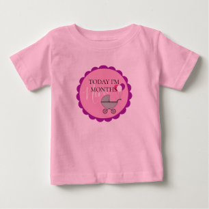 Monatsmeilenstein-Geburtstags-Partytutu-Bodysuit Baby T-shirt