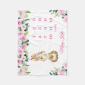 Monatsmilestone Fleecedecke (Vorderseite)