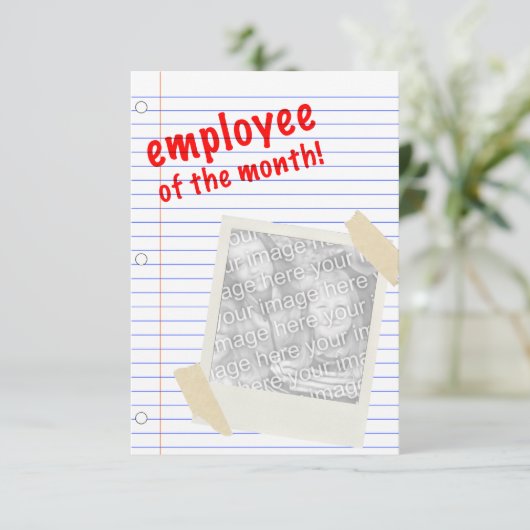 Monatsmitarbeiter Einladung (Stehend Vorderseite)