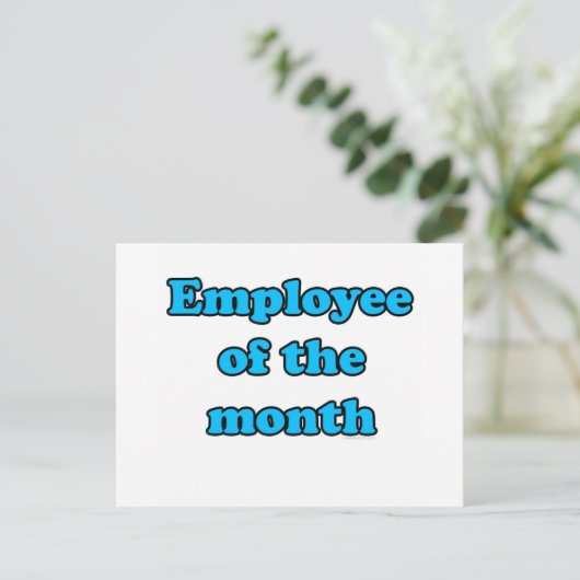 Monatsmitarbeiter Postkarte (Stehend Vorderseite)