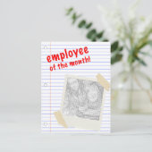 Monatsmitarbeiter Postkarte (Stehend Vorderseite)