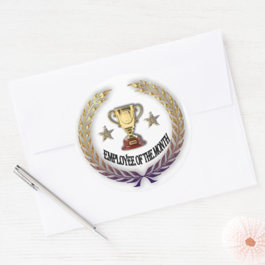 Monatsmitarbeiter Runder Aufkleber (Umschlag)
