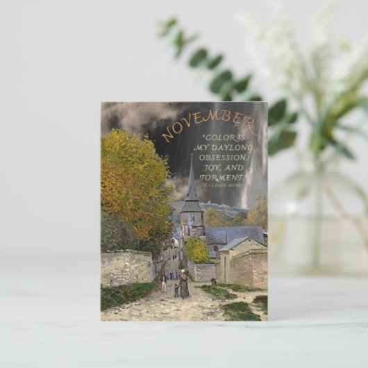 Monatsmonat Kunstangebot Postkarte (Stehend Vorderseite)