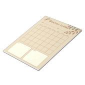 Monatsplaner für braune Blätter Notizblock (angewinkelt)