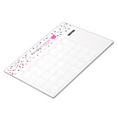 Monatsplaner für rosa und schwarze Punkte Notizblock (angewinkelt)