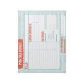 Monatsplaner für Türkis und Korallen Notizblock (Rotiert)