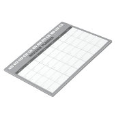 Monatsplaner Grauer Einfacher Kalender Notizblock (angewinkelt)