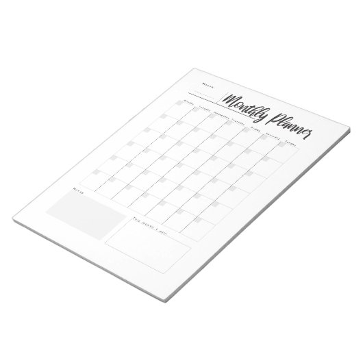 Monatsplaner Notizblock (angewinkelt)