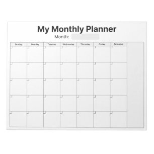 Monatsplaner Notizblock