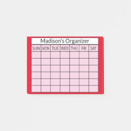 Monatsplaner Organisator Post-it Klebezettel