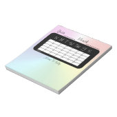 Monatsplaner Shimmer Kalender von Janz Notepad Notizblock (Rotiert)
