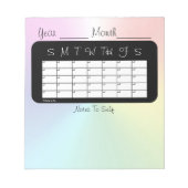 Monatsplaner Shimmer Kalender von Janz Notepad Notizblock (Vorderseite)