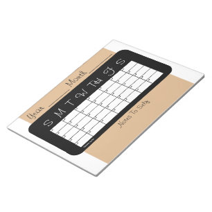 Monatsplaner-TAN-Kalender durch Janz Notizblock