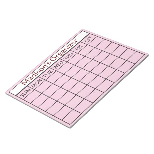 Monatsplangeschäft Notizblock (angewinkelt)