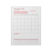 Monatsplanplan - Planen Sie Ihren Monat Notizblock (Rotiert)