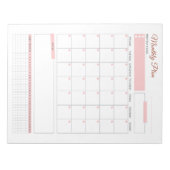 Monatsplanplan - Planen Sie Ihren Monat Notizblock (Vorderseite)