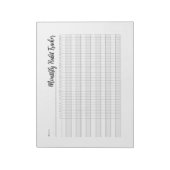 Monatsüblicher Tracker Notizblock (Rotiert)