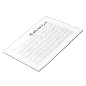Monatsüblicher Tracker Notizblock (angewinkelt)