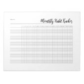 Monatsüblicher Tracker Notizblock (Vorderseite)