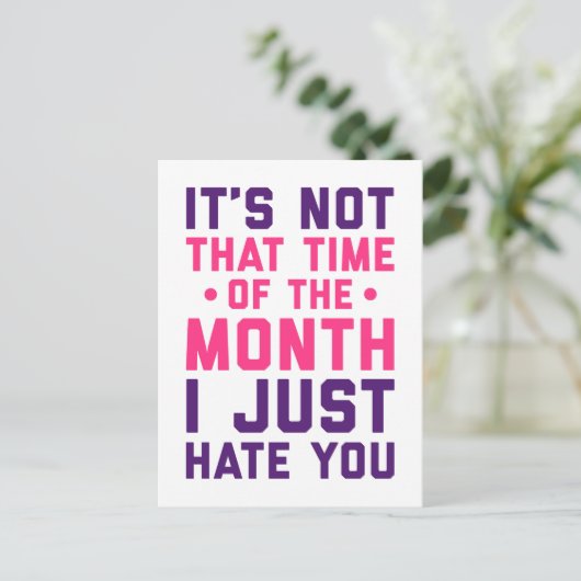 Monatszeit Postkarte (Stehend Vorderseite)