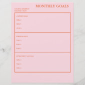 Monatsziele Akademischer Planer Praktisch & stilvo (Rückseite)