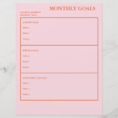 Monatsziele Akademischer Planer Praktisch & stilvo (Vorderseite)