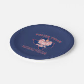 Monaville Polnisch Texan Pappteller (Schrägansicht)
