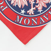 Monaville Texas Polnischer Adler Fleecedecke (Ecke)