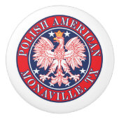 Monaville Texas Polnischer Adler Keramikknauf (Vorderseite)