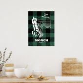 Mönch 4107 m Schweizer Alpen Bergsteigen Poster (Küche)