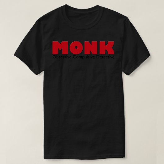 Mönch den zwanghaften Detektiv T-Shirt (Design vorne)