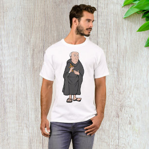 Mönch, der ein religiöses Kreuz hält T-Shirt