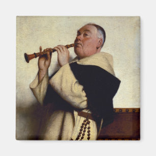 Mönch, der einen Clarinet spielt Magnet