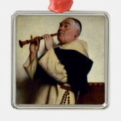 Mönch, der einen Clarinet spielt Silbernes Ornament (Vorne)
