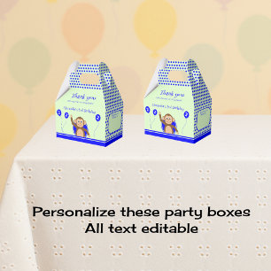 Mönch des 2. Geburtstags, blau-grün Party Geschenkschachtel