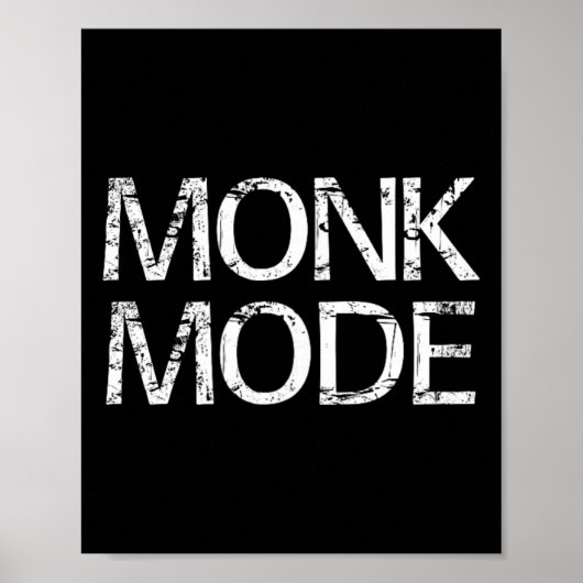 Mönch-Modus-Meditations-Yoga-Neuheit Poster (Vorne)