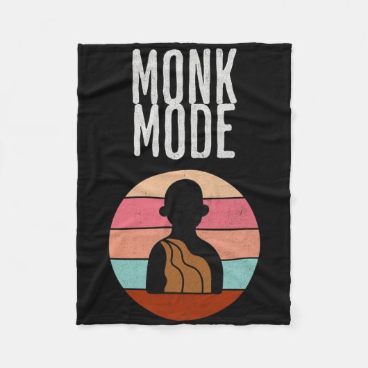 Mönch-Modus, Zen und Yoga, Meditation, buddhistisc Fleecedecke (Vorderseite)