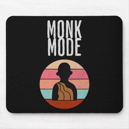 Mönch-Modus, Zen und Yoga, Meditation, buddhistisc Mousepad (Vorne)