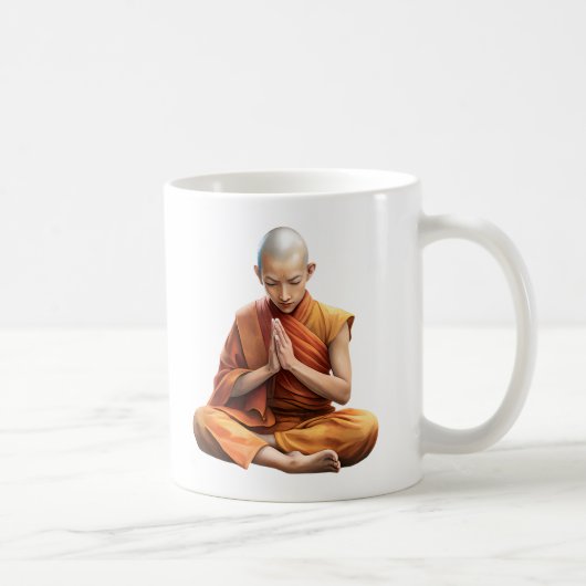 Mönch Zen Meditation Kaffeetasse (Rechts)