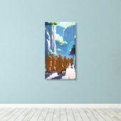 Mönche für den Frieden Leinwanddruck (Insitu (Holzboden))