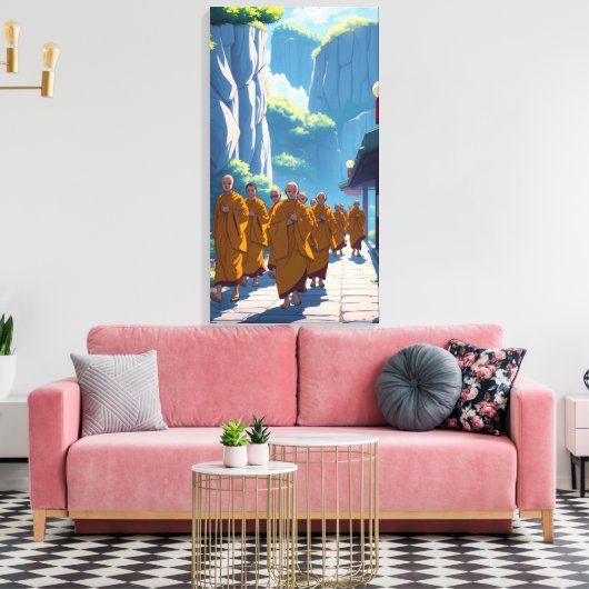Mönche für den Frieden Leinwanddruck (Insitu (Wohnzimmer))
