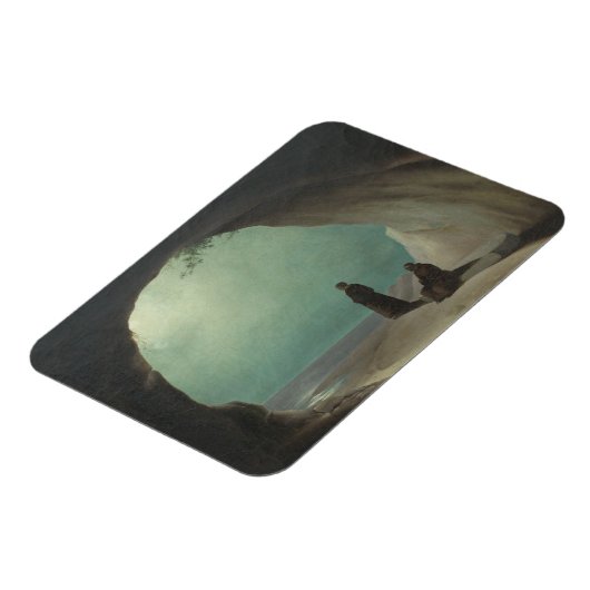 Mönche in einer Grotte (von Carl Blechen) Magnet (Linke Seite)