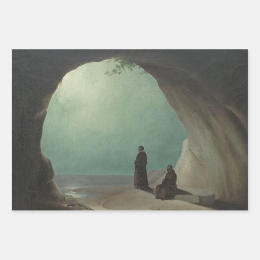 Mönche in Grotto (von Carl Blechen) Geschenkpapier Set (Vorderseite 2)