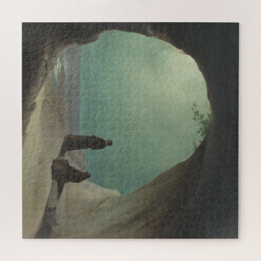 Mönche in Grotto (von Carl Blechen) Puzzle (Horizontal)
