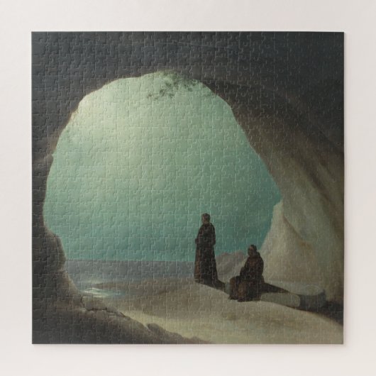 Mönche in Grotto (von Carl Blechen) Puzzle (Vertikal)