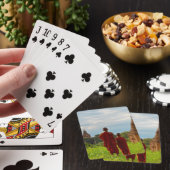 Mönche mit alten Tempeln Spielkarten (In Situ)
