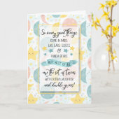 Mönche und Stars von Zwillings Baby Karte (Gelbe Blume)