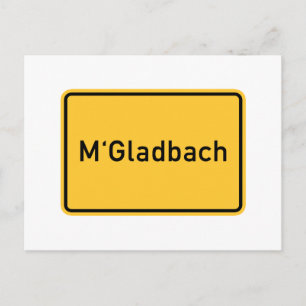 Monchengladbach, Deutschland Road Sign Postkarte