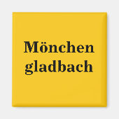 Mönchengladbach Schild Gold Gleb Magnet (Vorne)