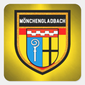 Mönchengladbachfahne Quadratischer Aufkleber